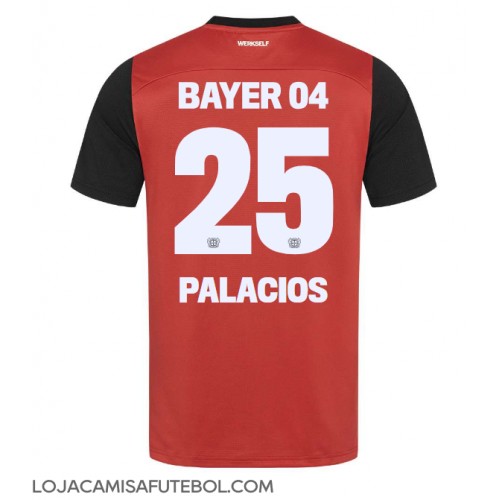 Camisa de Futebol Bayer Leverkusen Exequiel Palacios #25 Equipamento Principal 2024-25 Manga Curta